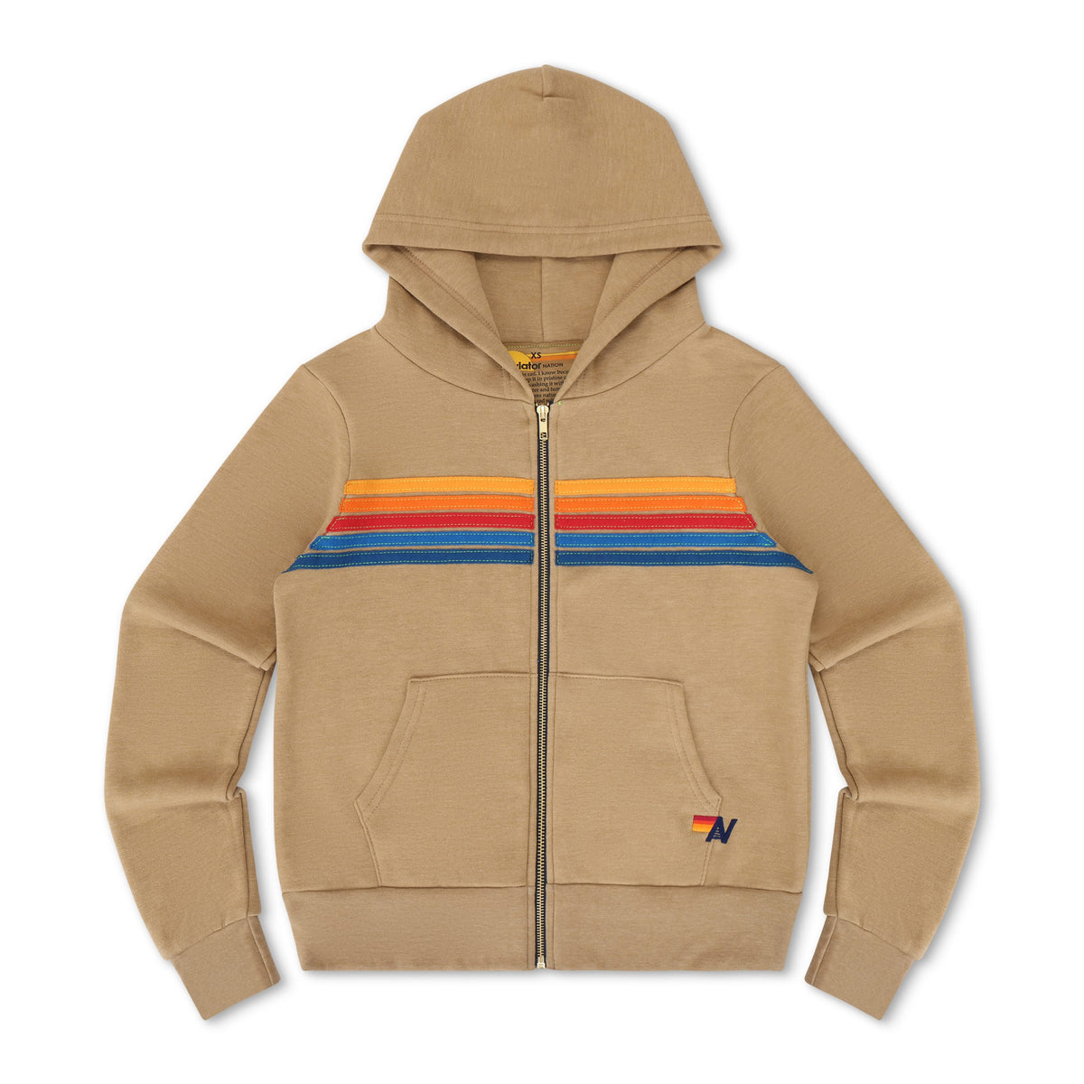 Retro 5 STRIPE HOODIE - TAN