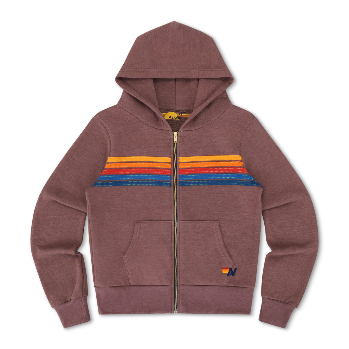 Retro 5 STRIPE HOODIE - MOCHA