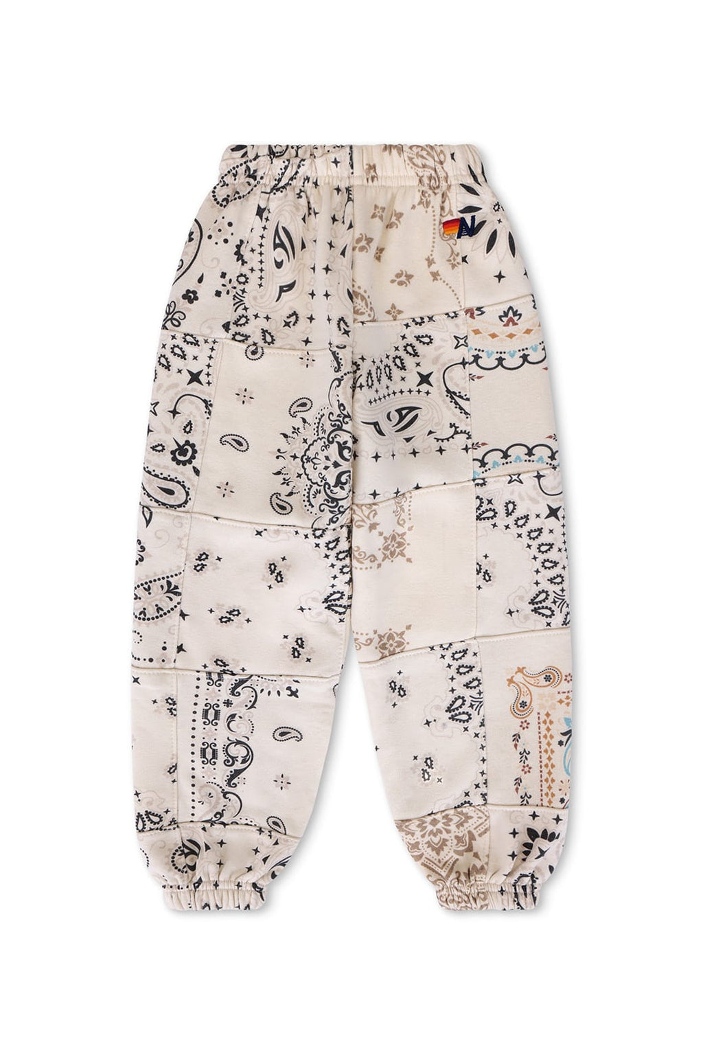 Retro KIDS BANDANA QUILTED SWEATPANTS - VINTAGE WHITE