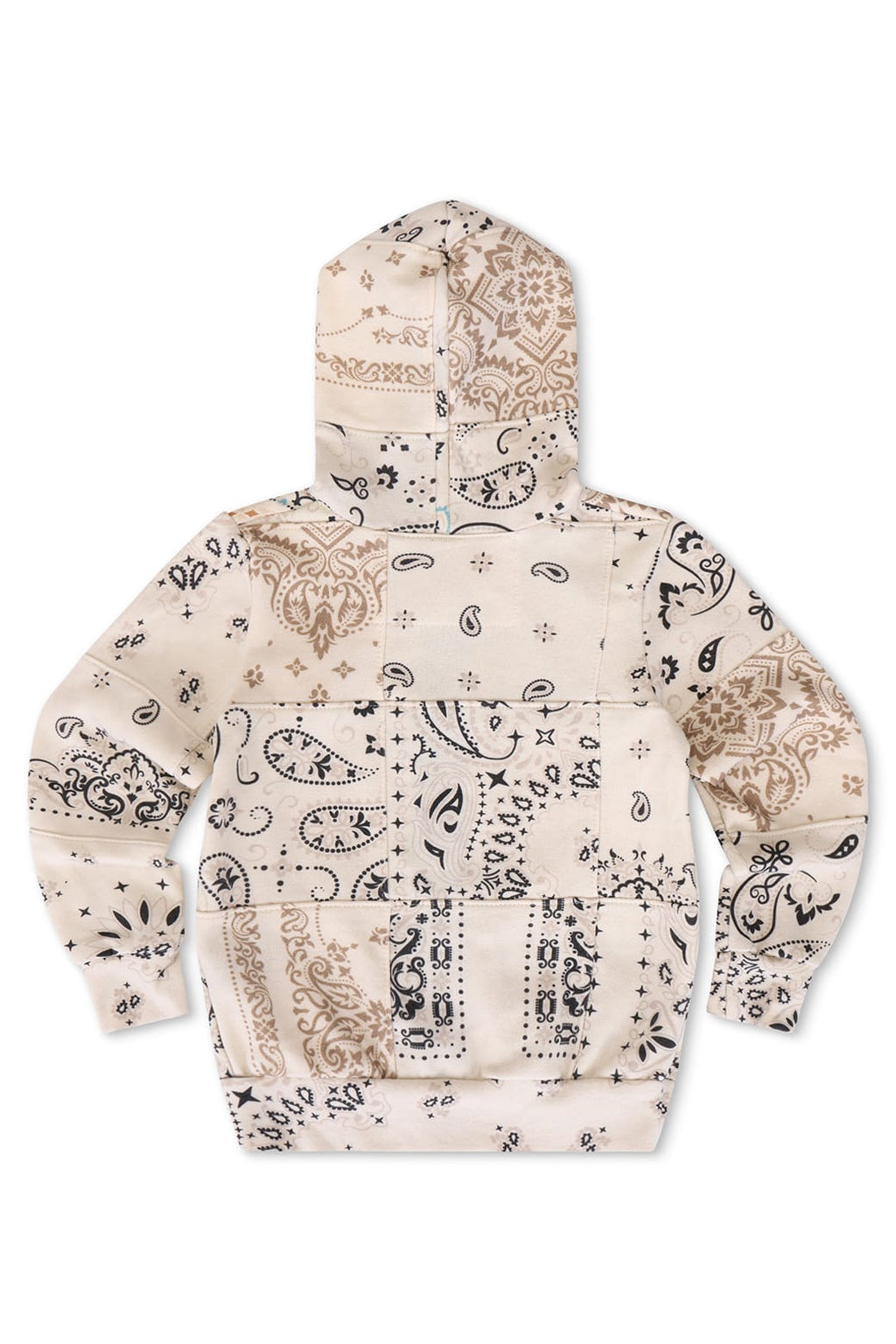 Retro KIDS BANDANA QUILTED ZIP HOODIE - VINTAGE WHITE