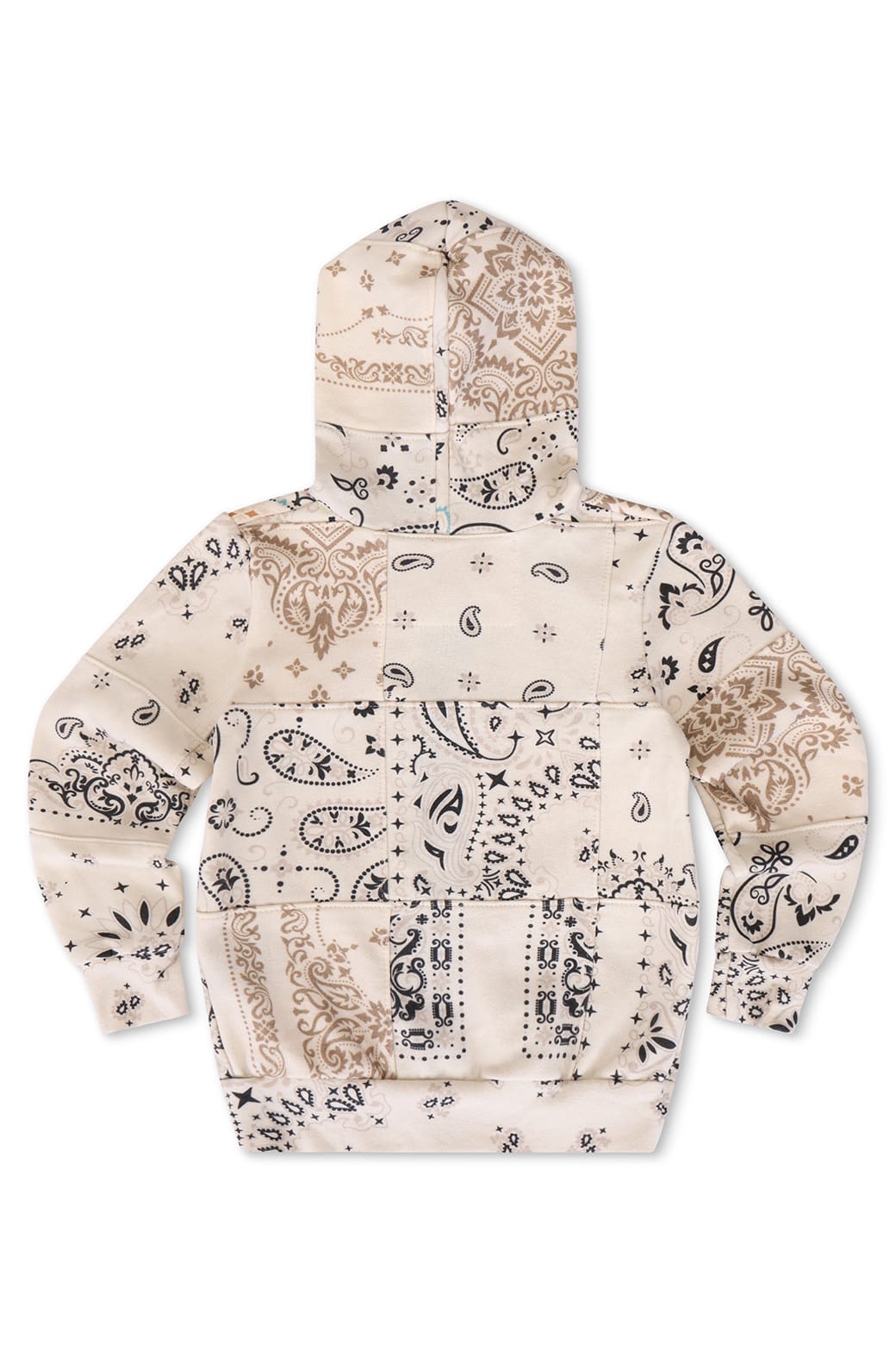 Retro KIDS BANDANA QUILTED ZIP HOODIE - VINTAGE WHITE