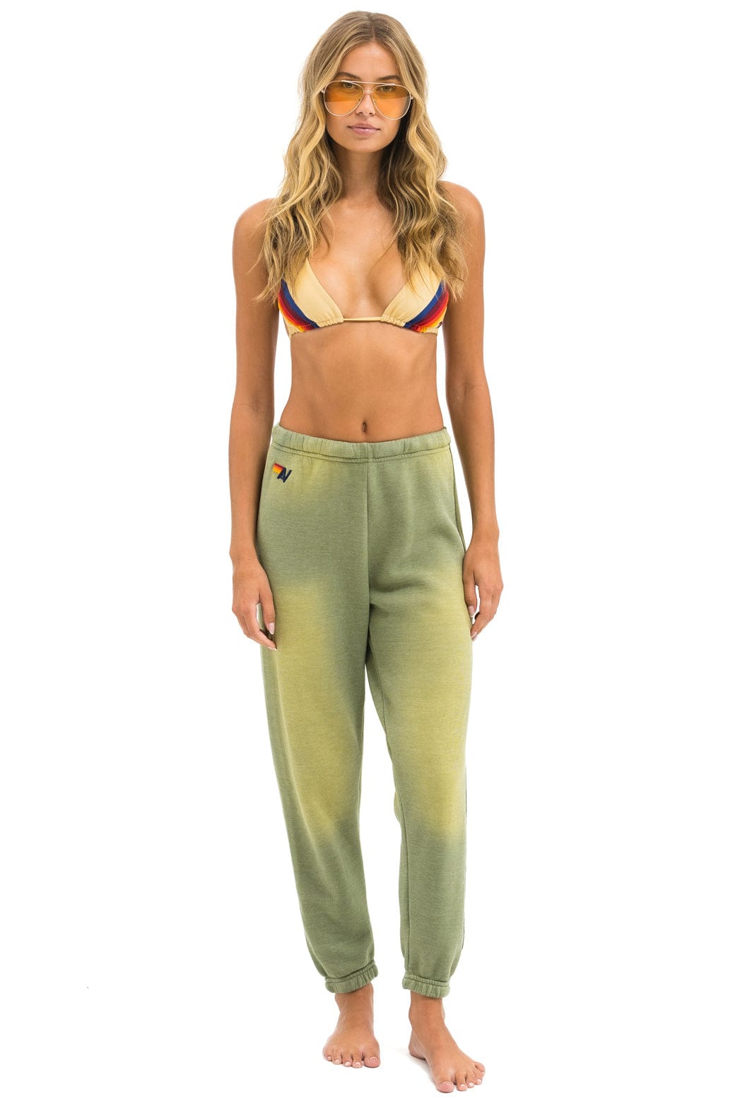 Retro 5 STRIPE SWEATPANTS - FADED ARMY
