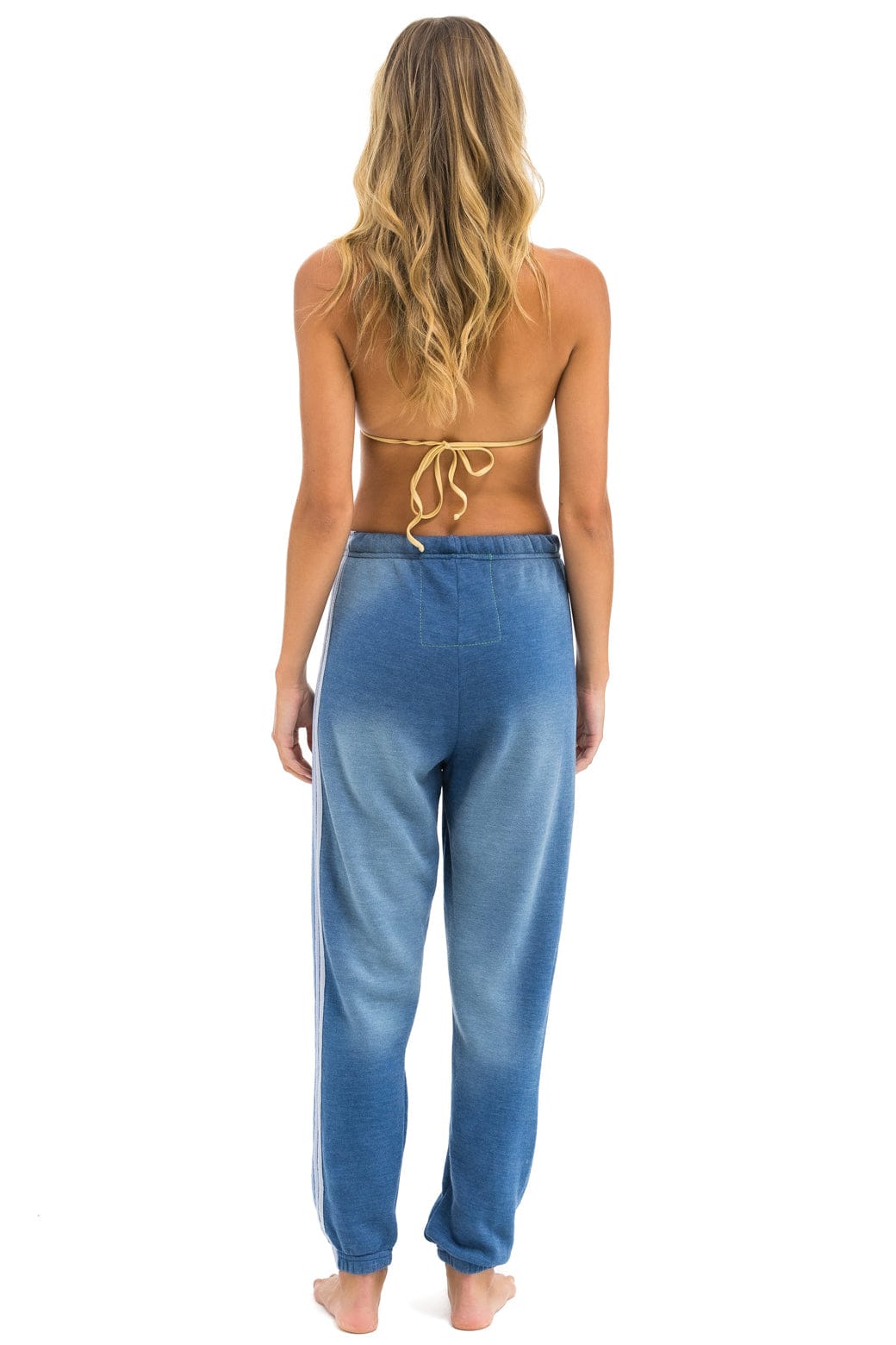 Retro 5 STRIPE SWEATPANTS - FADED WATER