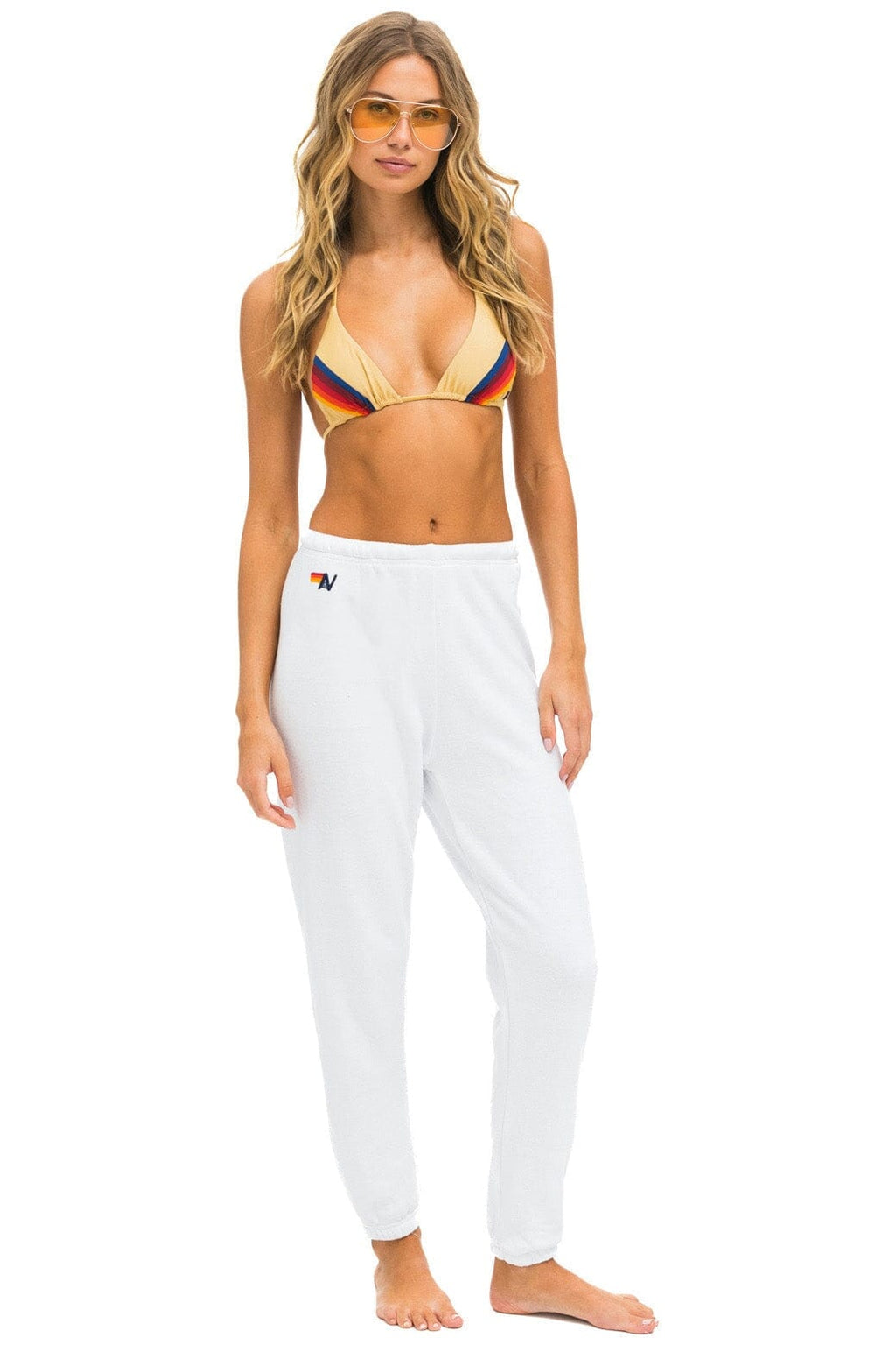 Retro 6 STRIPE SWEATPANTS - WHITE SERAPE