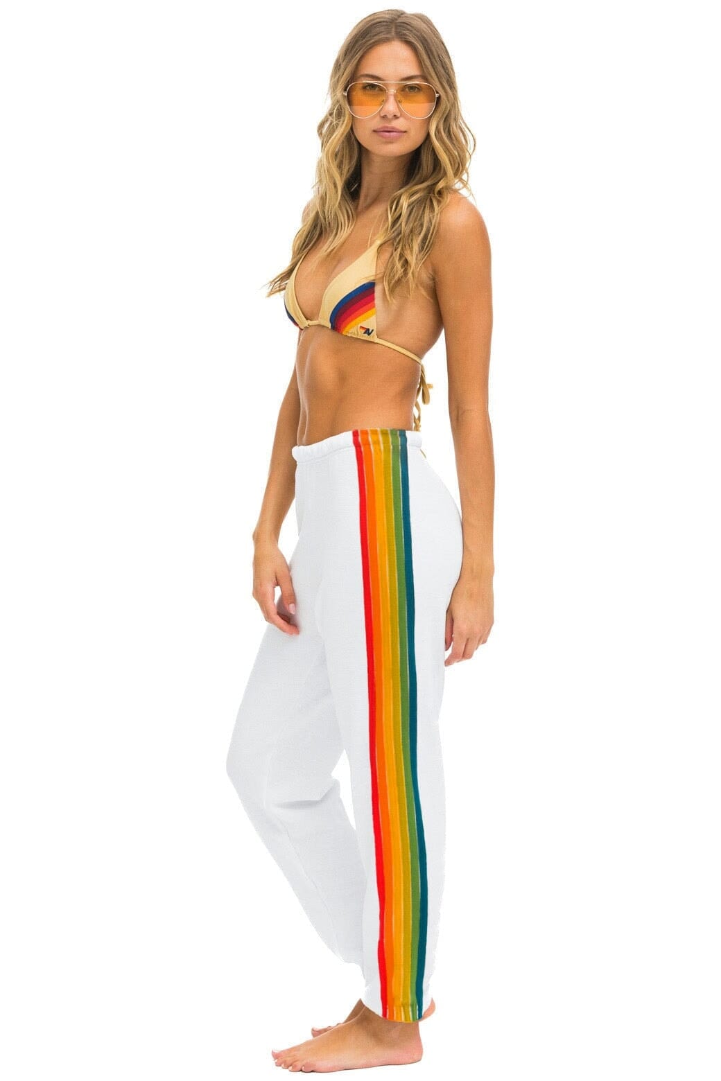 Retro 6 STRIPE SWEATPANTS - WHITE SERAPE