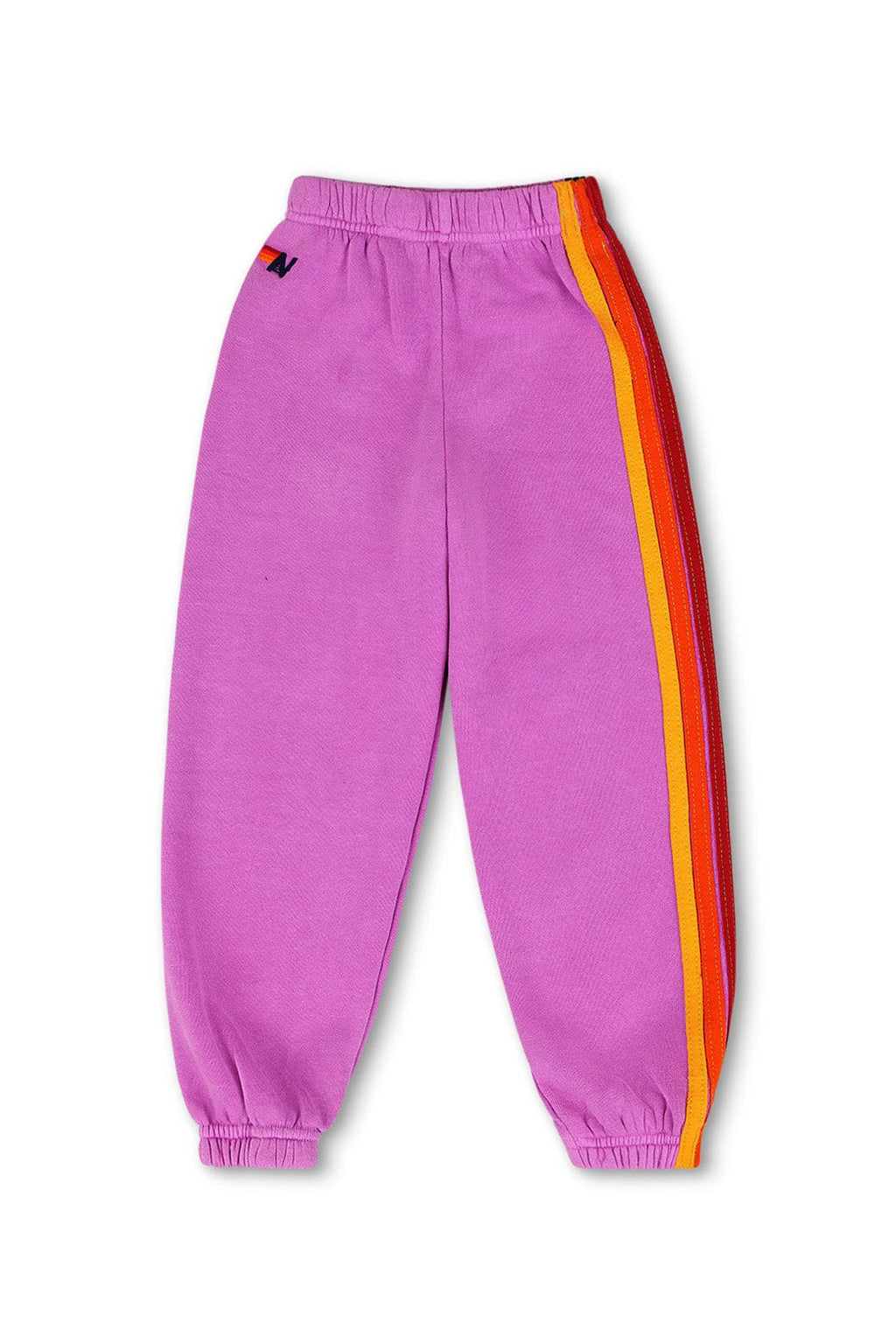 Retro KIDS 5 STRIPE SWEATPANTS - NEON PURPLE