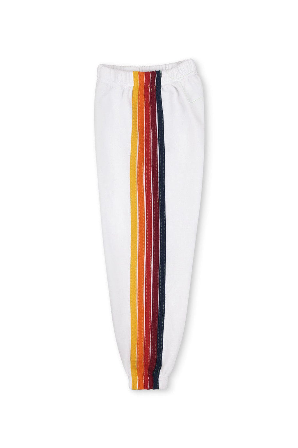Retro KIDS 5 STRIPE SWEATPANTS - WHITE