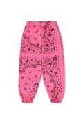 Retro KIDS BANDANA SWEATPANTS - NEON PINK