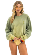 Retro BOLT STITCH 2 RELAXED CREW SWEATSHIRT - FADED ARMY