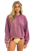 Retro BOLT STITCH 2 RELAXED CREW SWEATSHIRT - FADED BERRY