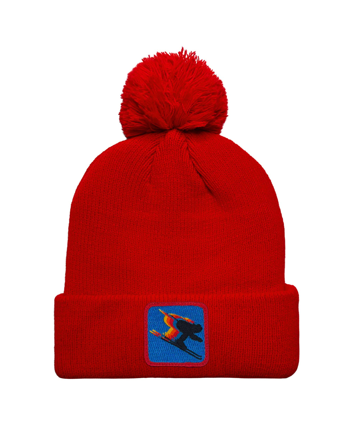 Retro BIRDS OF PREY 2024 POM POM RIB BEANIE - RED