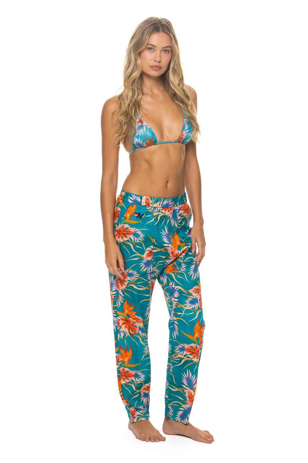 Retro UNISEX COTTON LUXE POPLIN RELAXED PANT - BLUE HAWAII