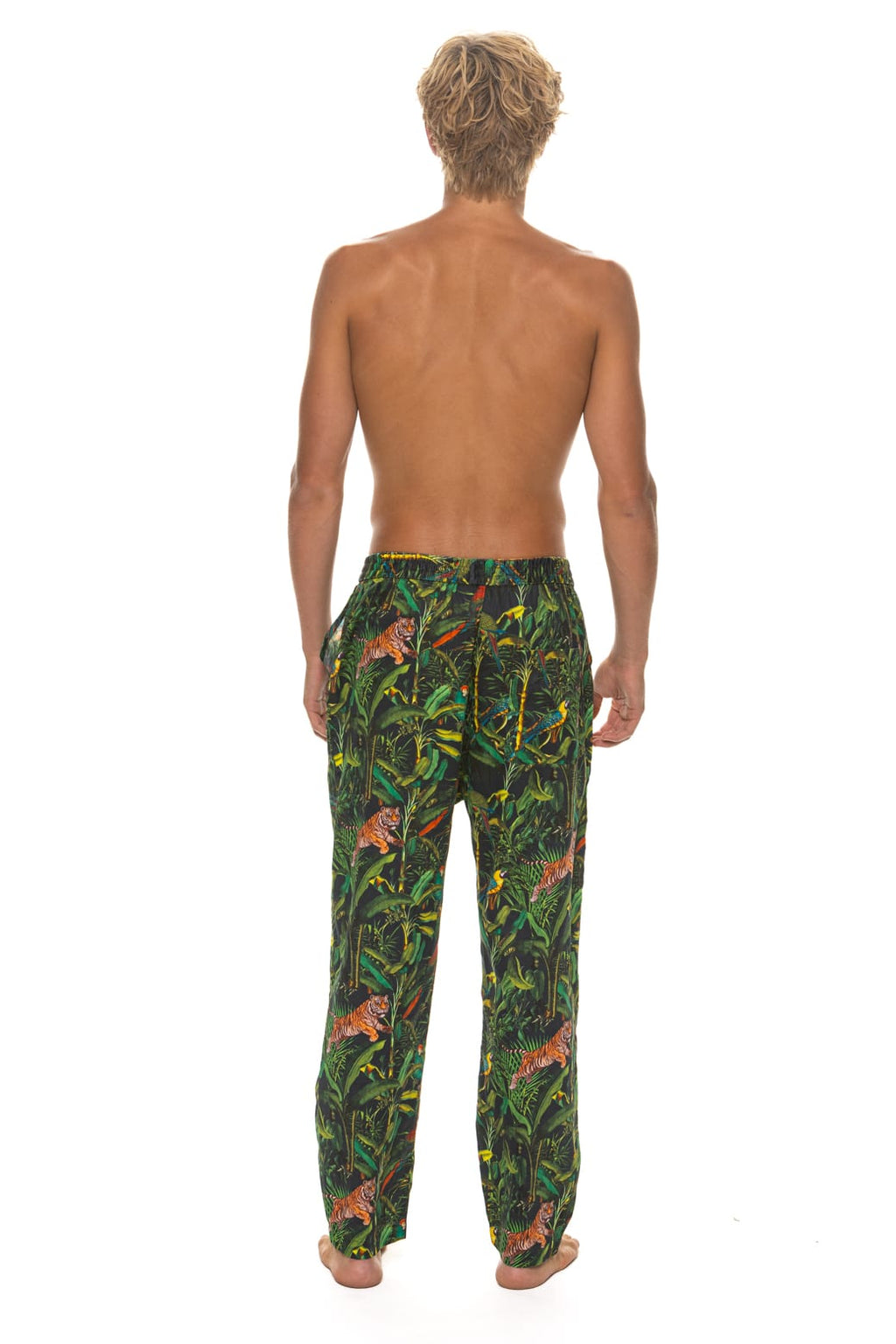 Retro UNISEX COTTON LUXE POPLIN RELAXED PANT - VINTAGE BLACK JUNGLE
