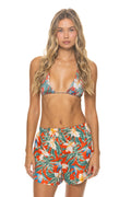 Retro WOMENS COTTON LUXE POPLIN SHORT - RED KAUAI
