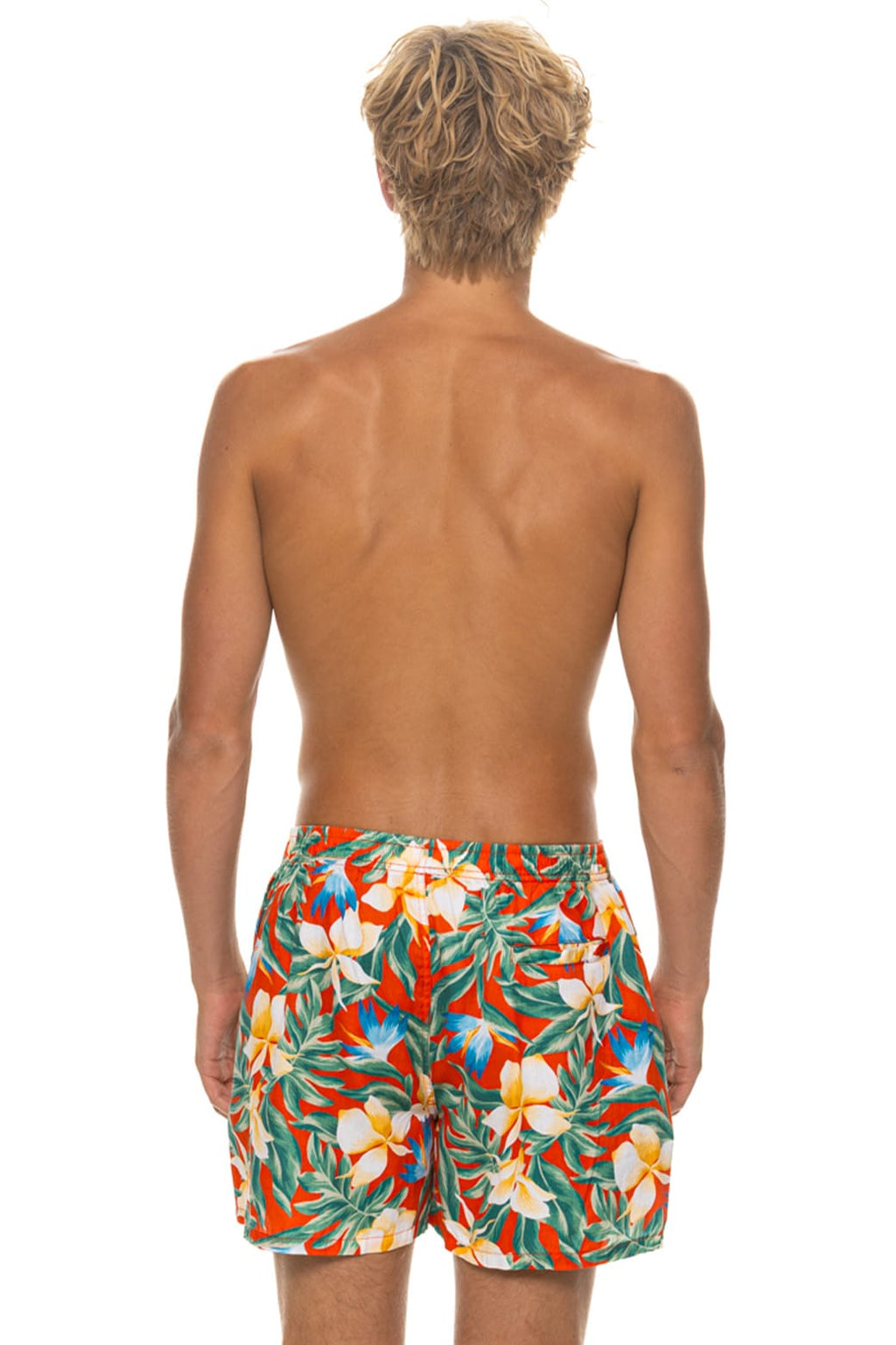 Retro MENS COTTON LUXE POPLIN RELAXED SHORT - RED KAUAI