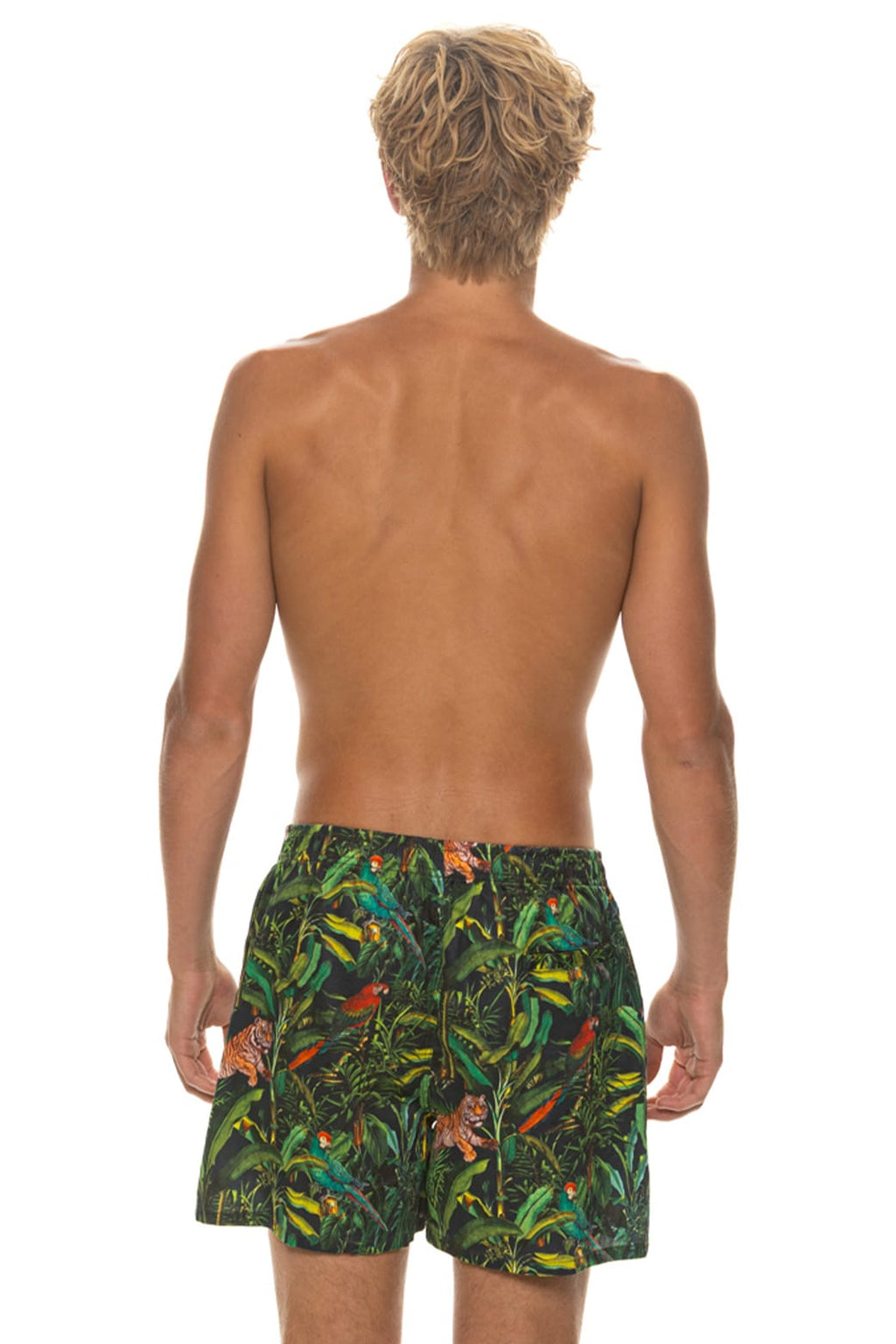 Retro MENS COTTON LUXE POPLIN RELAXED SHORT - VINTAGE BLACK JUNGLE