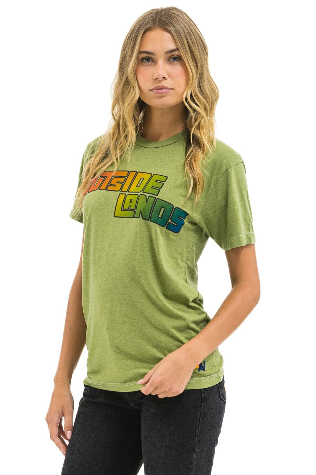Retro OUTSIDE LANDS 2025 CREW TEE - JUNGLE GREEN