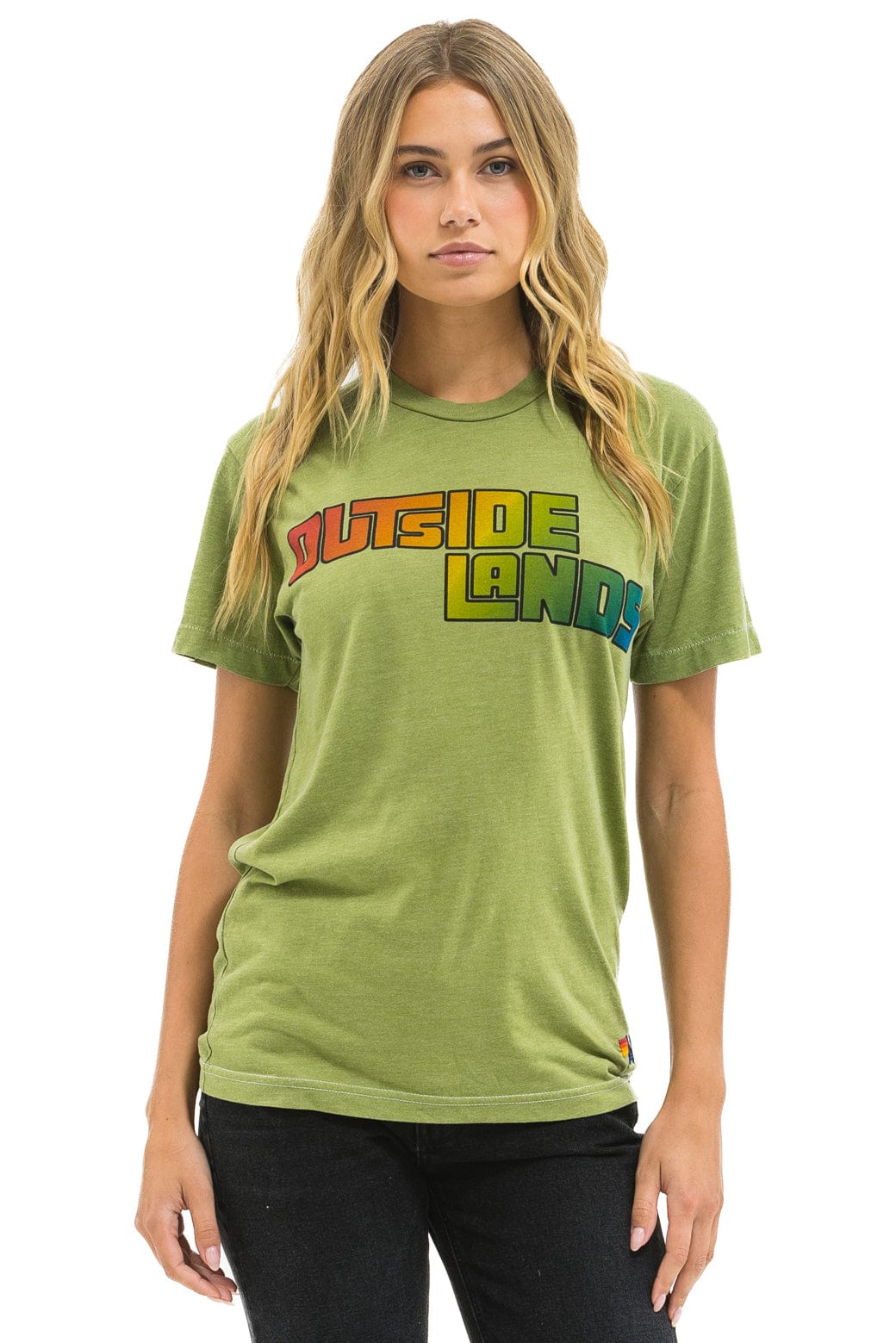 Retro OUTSIDE LANDS 2025 CREW TEE - JUNGLE GREEN
