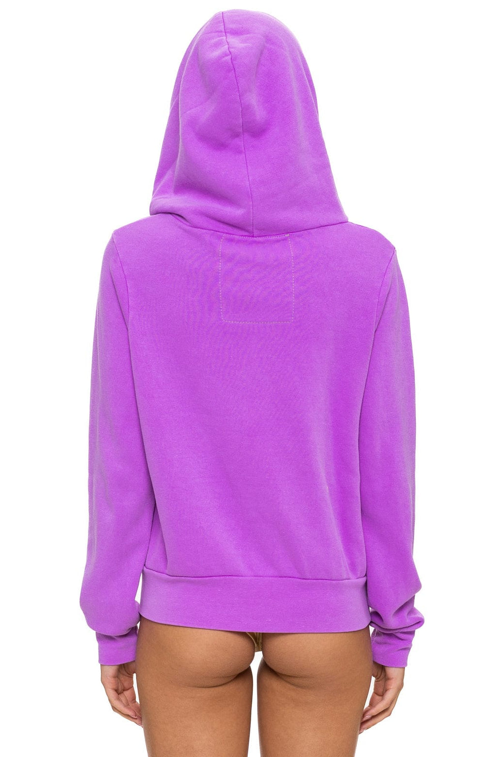 Retro ALL SEASONS CIRCLE ZIP HOODIE - NEON PURPLE