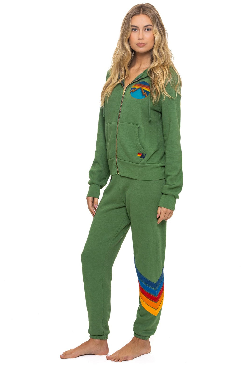Retro ALL SEASONS CIRCLE ZIP HOODIE - PALM