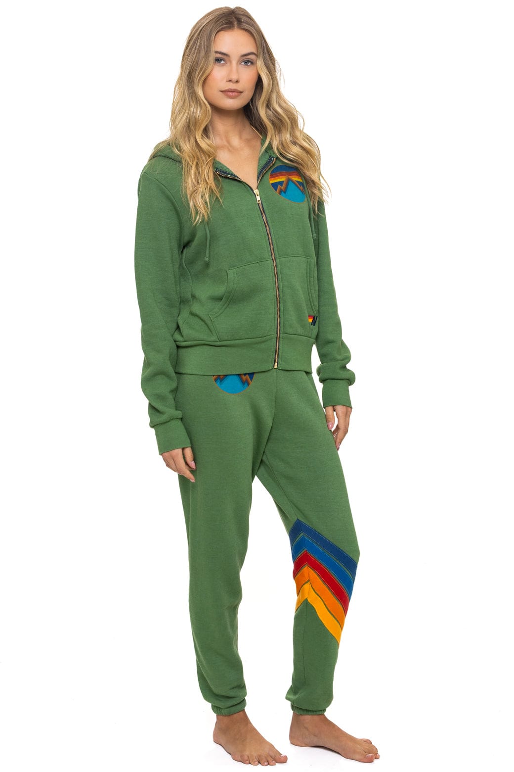 Retro ALL SEASONS CIRCLE ZIP HOODIE - PALM