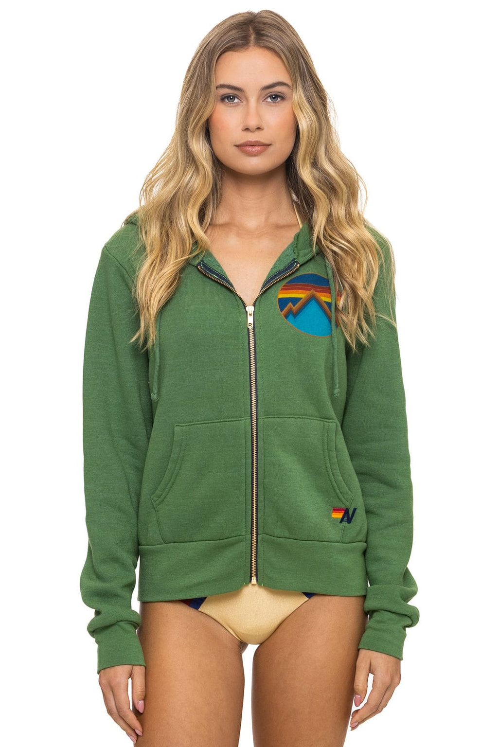 Retro ALL SEASONS CIRCLE ZIP HOODIE - PALM