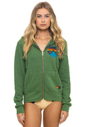Retro ALL SEASONS CIRCLE ZIP HOODIE - PALM