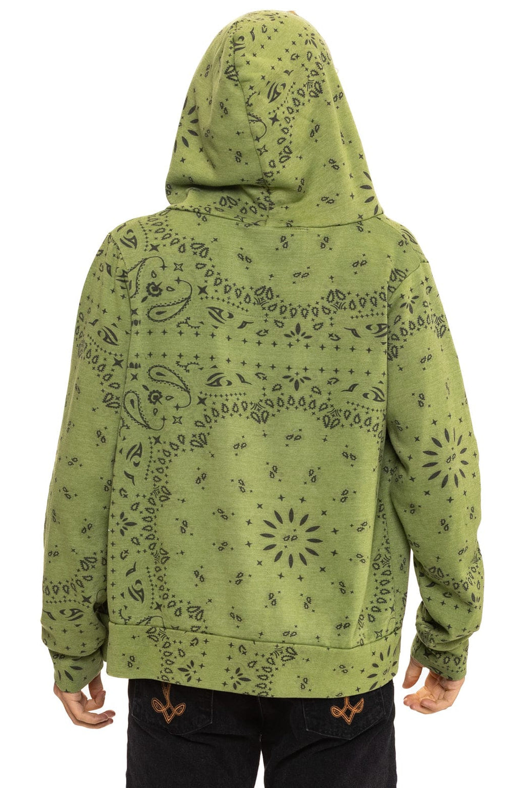 Retro BANDANA ZIP HOODIE - JUNGLE GREEN