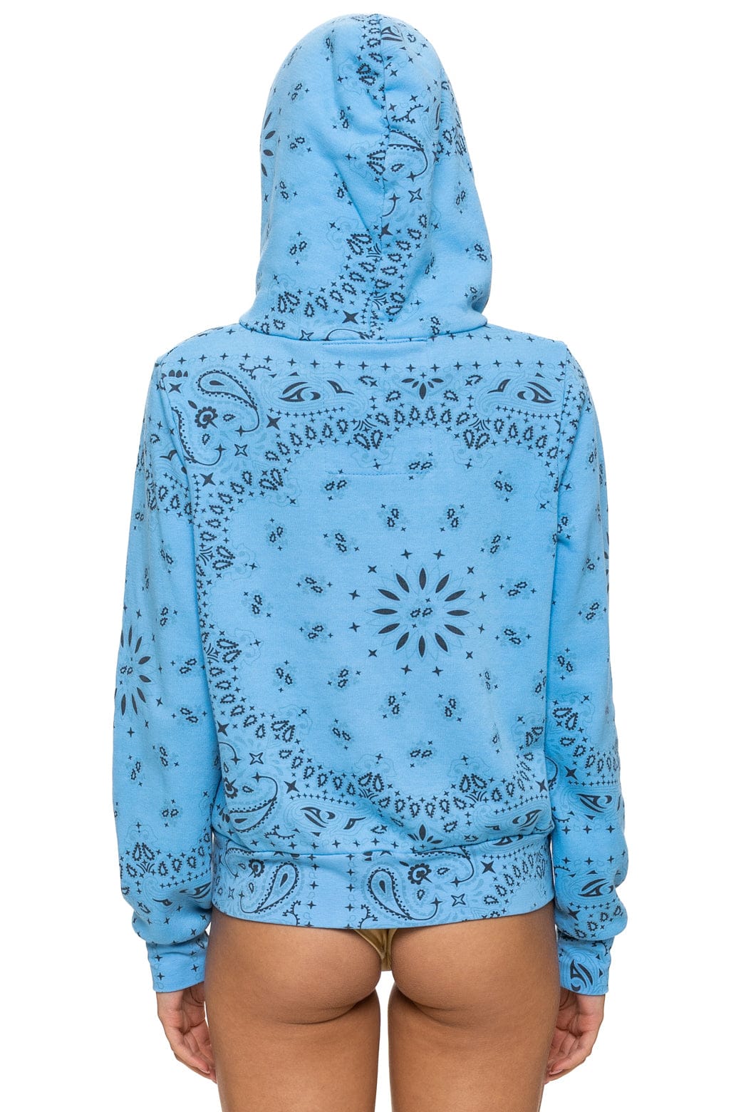 Retro BANDANA ZIP HOODIE - SKY