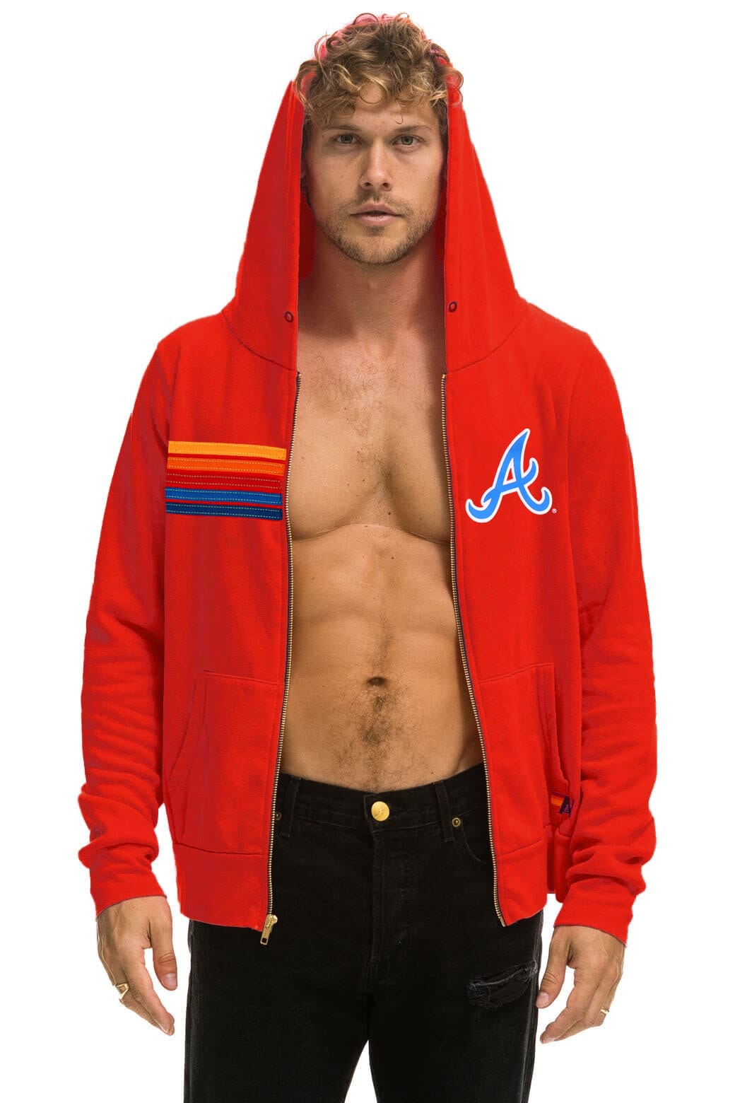 Retro ATLANTA BRAVES 2026 ZIP HOODIE - RED