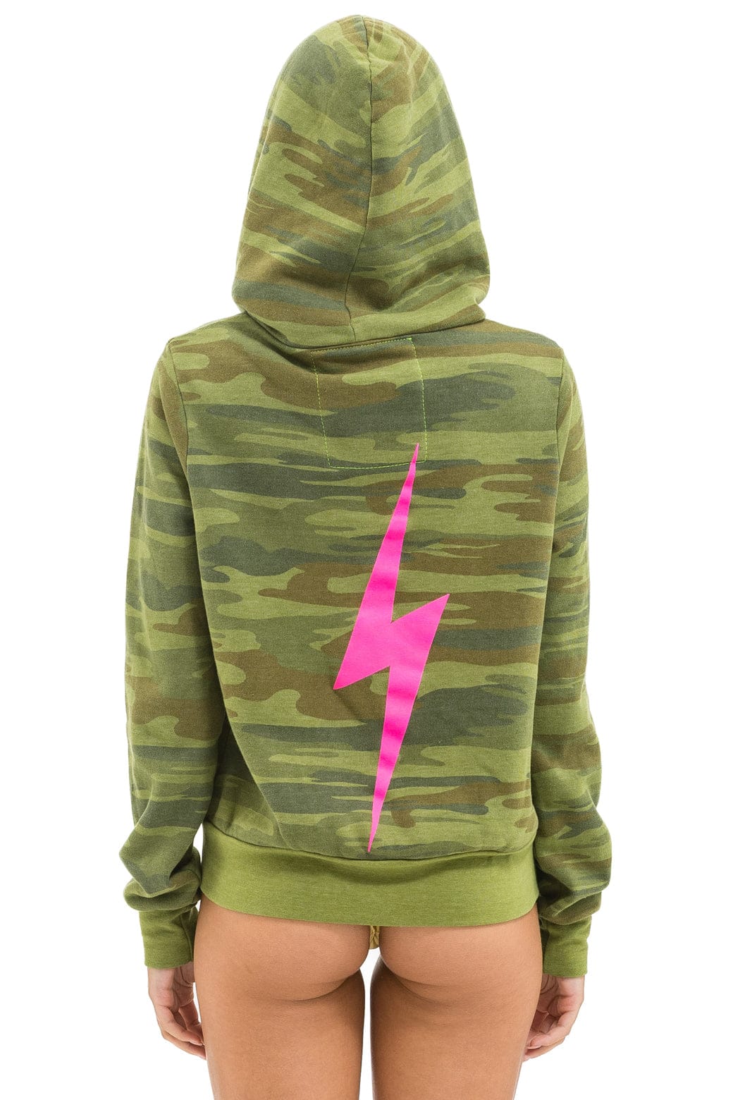 Retro BOLT HOODIE - CAMO NEON PINK