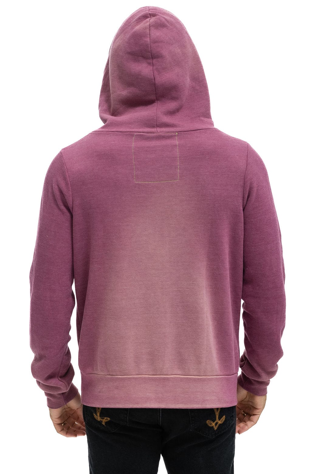 Retro BOLT STITCH 2 ZIP HOODIE - FADED BERRY