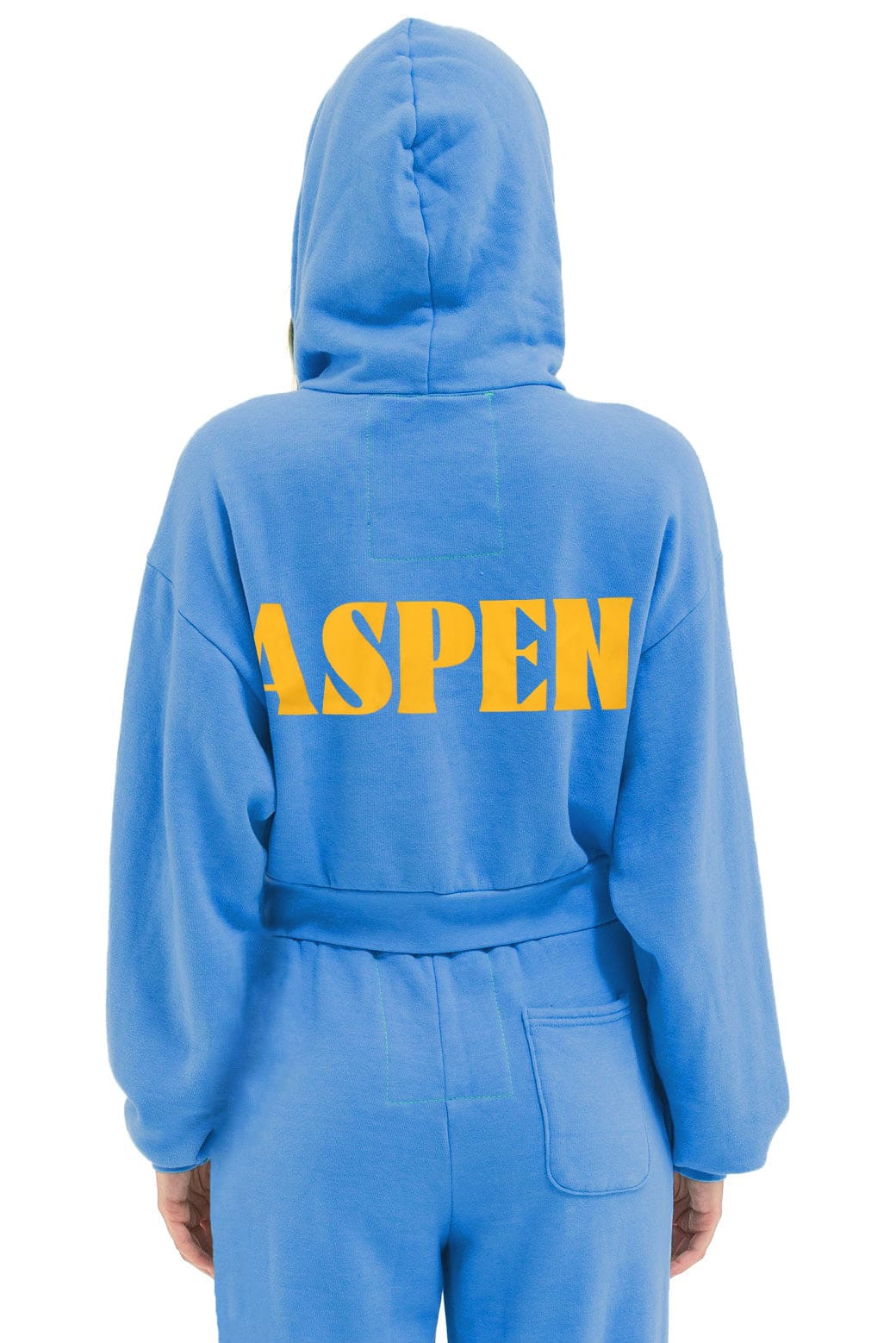 Retro UP IN THE SKY 2026 CROPPED ZIP HOODIE - OCEAN