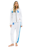 Retro LOS ANGELES DODGERS 5 STRIPE SWEATPANTS - WHITE BLUE