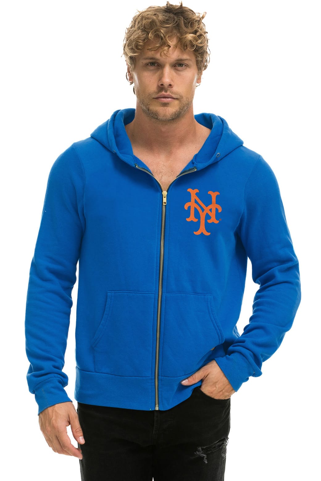 Retro NY METS 2026 ZIP HOODIE - OCEAN