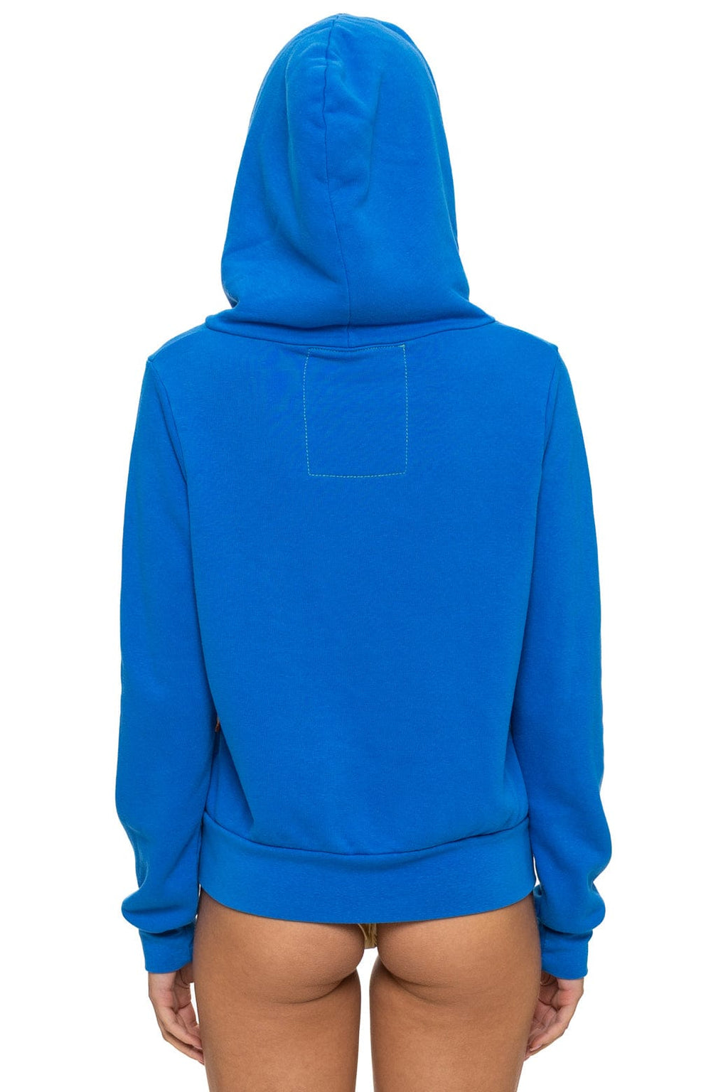 Retro MOUNTAIN STITCH CHEVRON 4 ZIP HOODIE - ADVENTURE BLUE