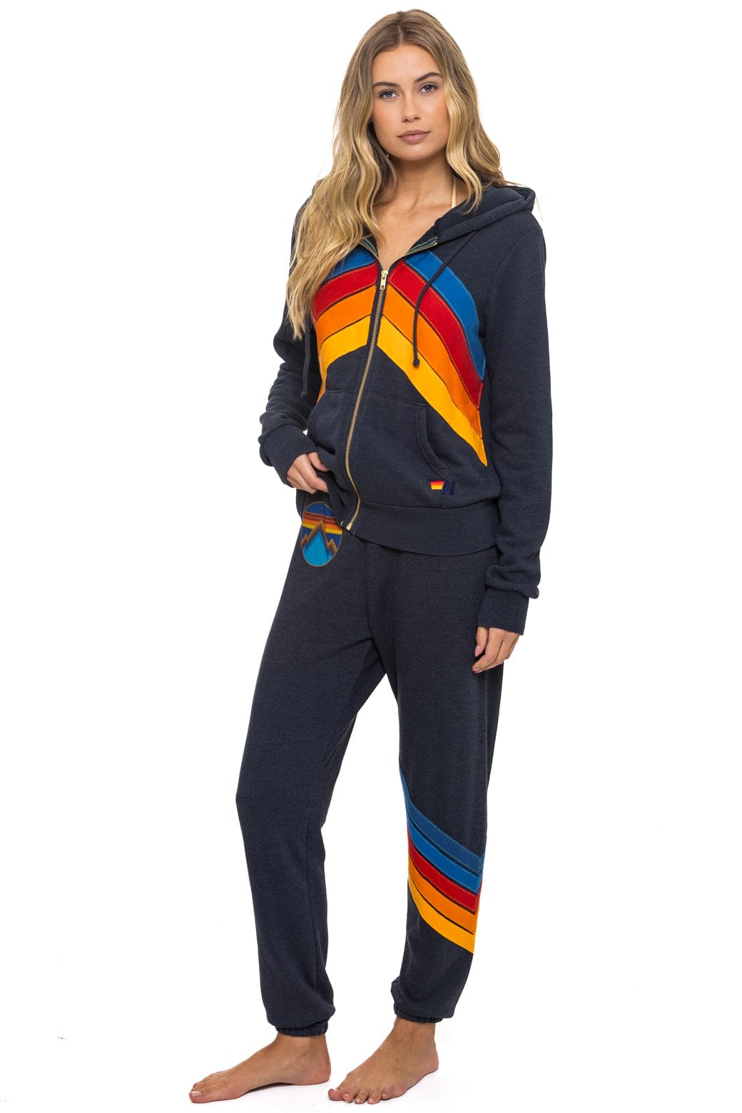 Retro ALL SEASONS CIRCLE CHEVRON SWEATPANTS - CHARCOAL