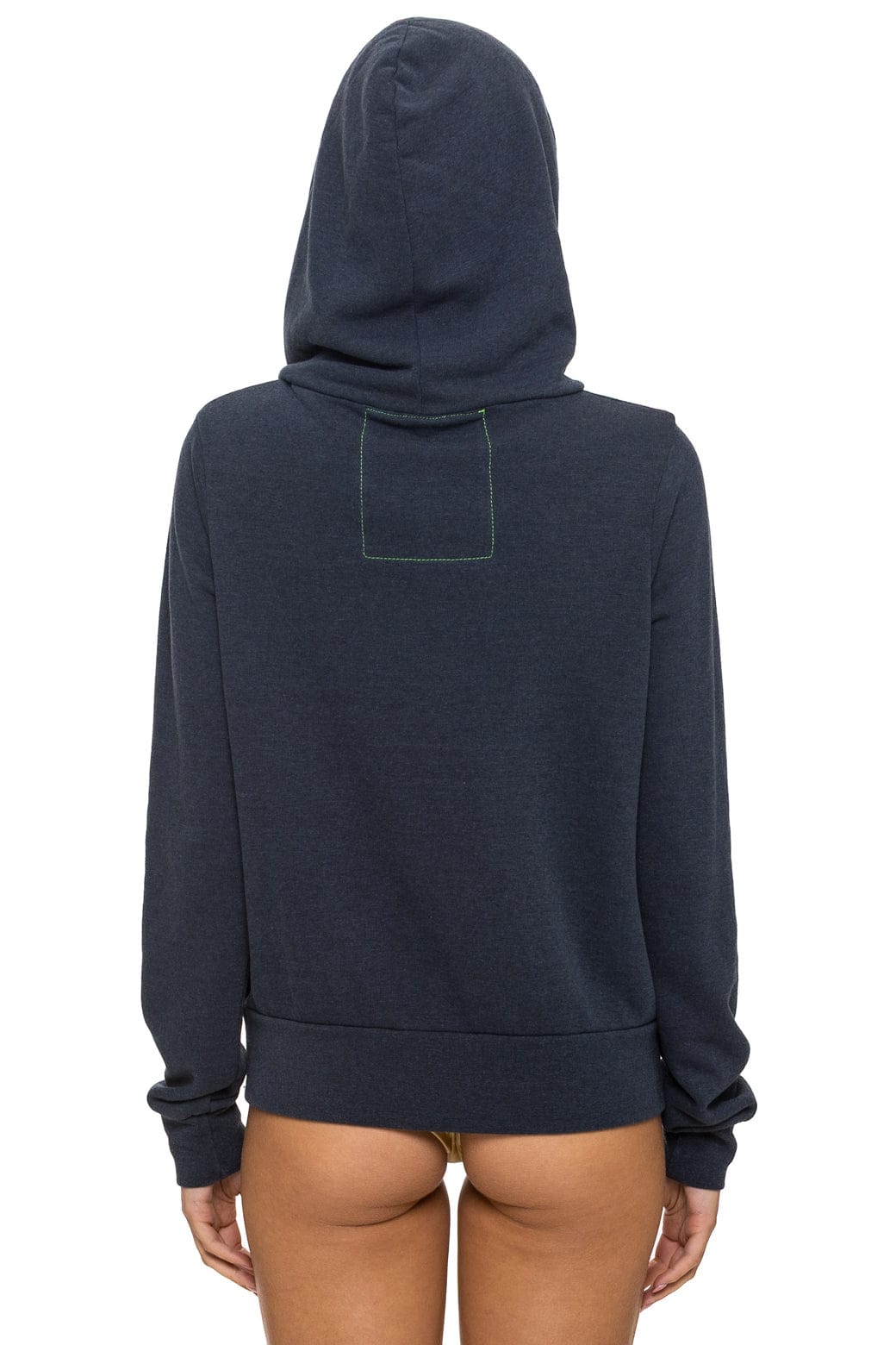 Retro MOUNTAIN STITCH CHEVRON 4 ZIP HOODIE - CHARCOAL