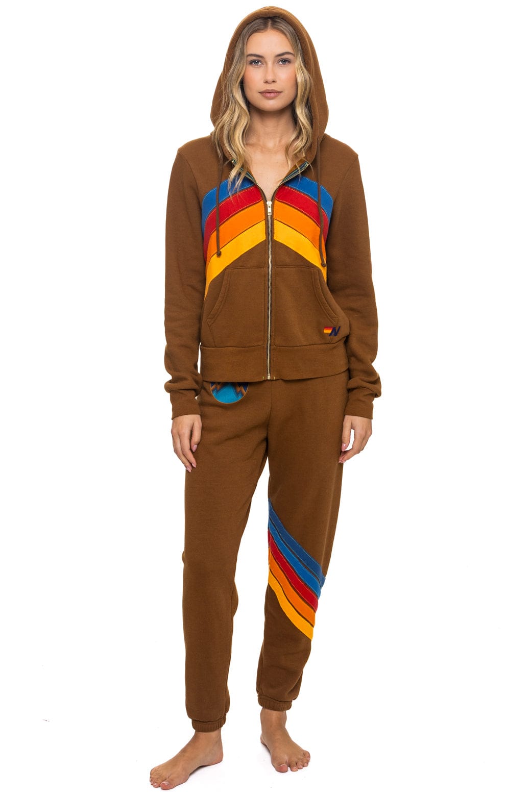 Retro ALL SEASONS CIRCLE CHEVRON SWEATPANTS - CINNAMON