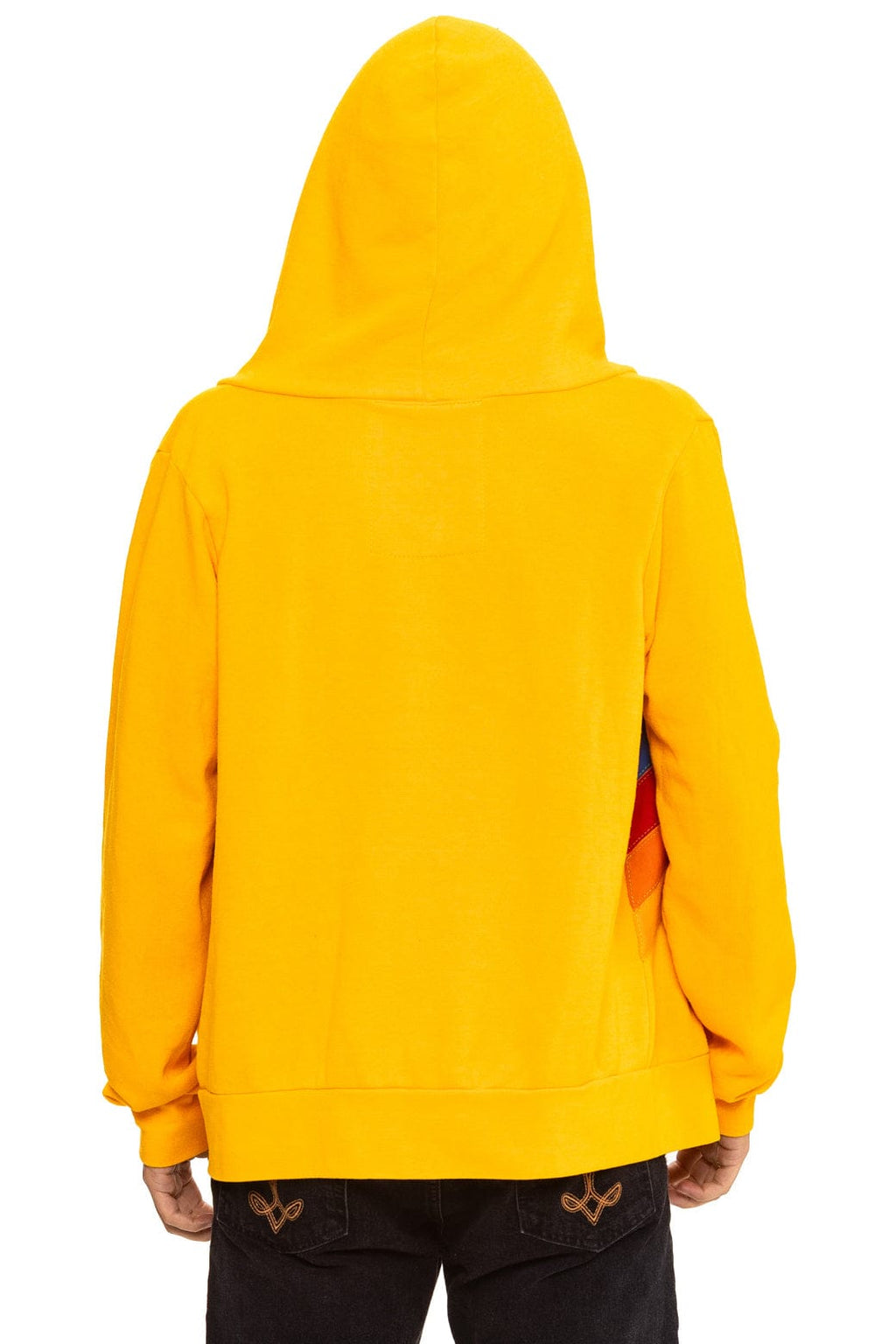 Retro MOUNTAIN STITCH CHEVRON 4 ZIP HOODIE - GOLD