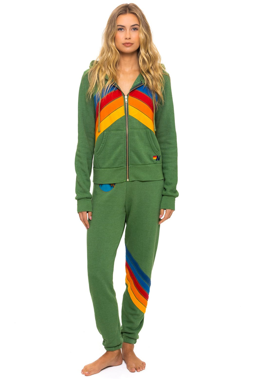 Retro ALL SEASONS CIRCLE CHEVRON SWEATPANTS - PALM