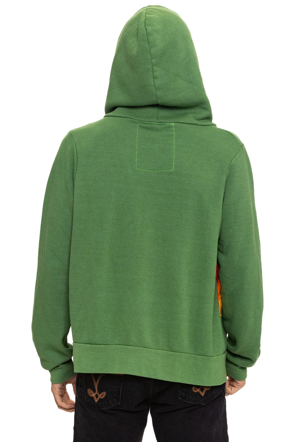 Retro MOUNTAIN STITCH CHEVRON 4 ZIP HOODIE - PALM