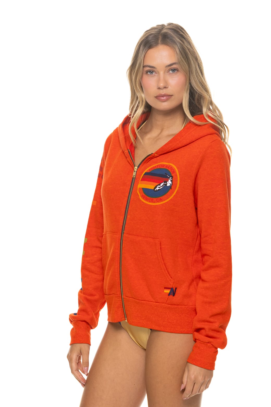 Retro AVIATOR NATION VENICE HOODIE - VINTAGE ORANGE