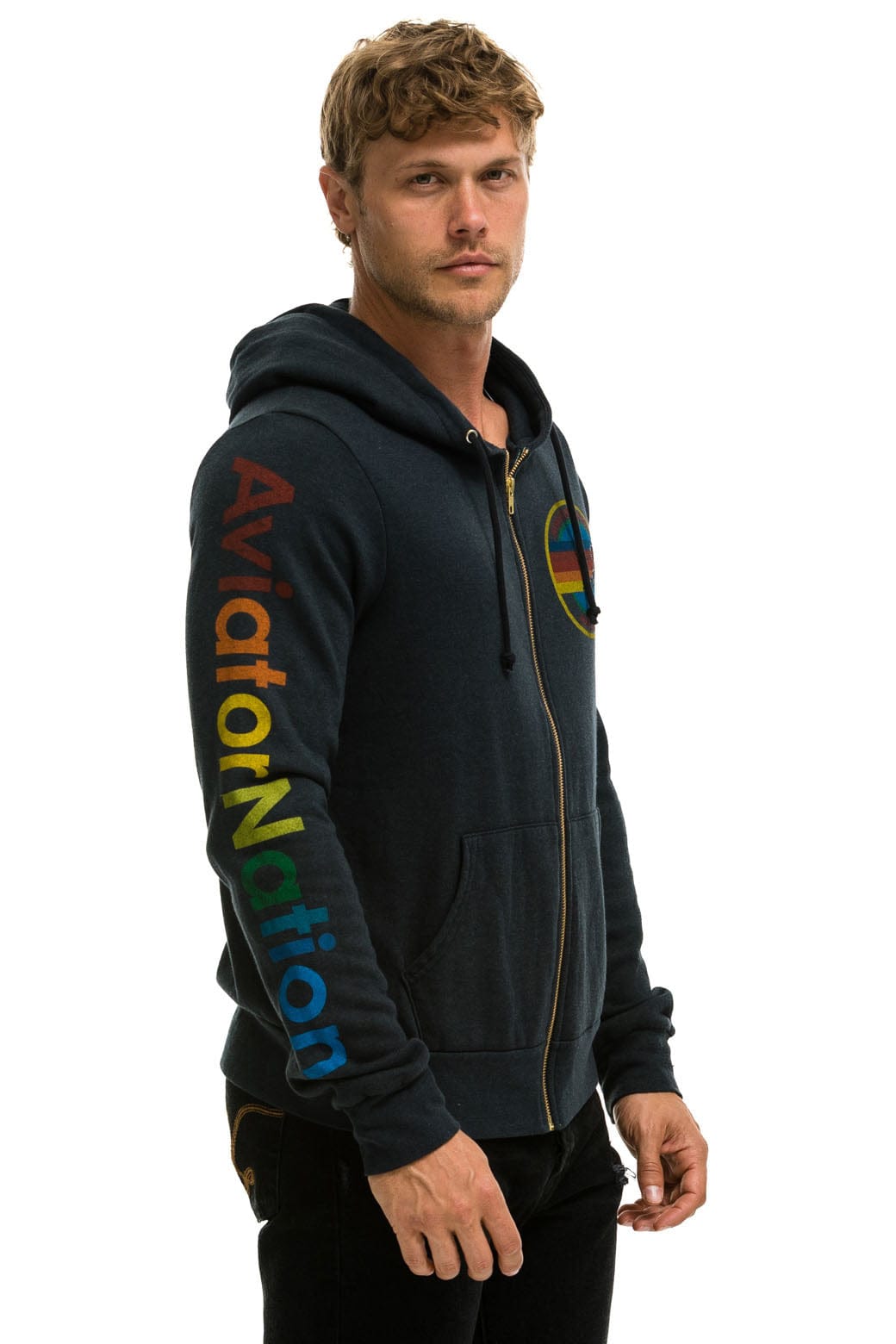 Retro AVIATOR NATION VAIL ZIP HOODIE - CHARCOAL