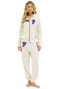 Retro PHILLIES 5 STRIPE SWEATPANTS - VINTAGE WHITE USA