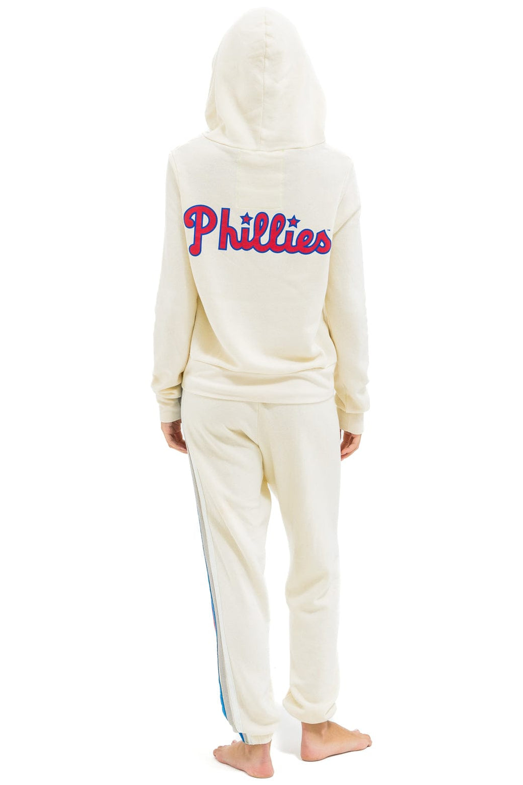 Retro PHILLIES 5 STRIPE SWEATPANTS - VINTAGE WHITE USA