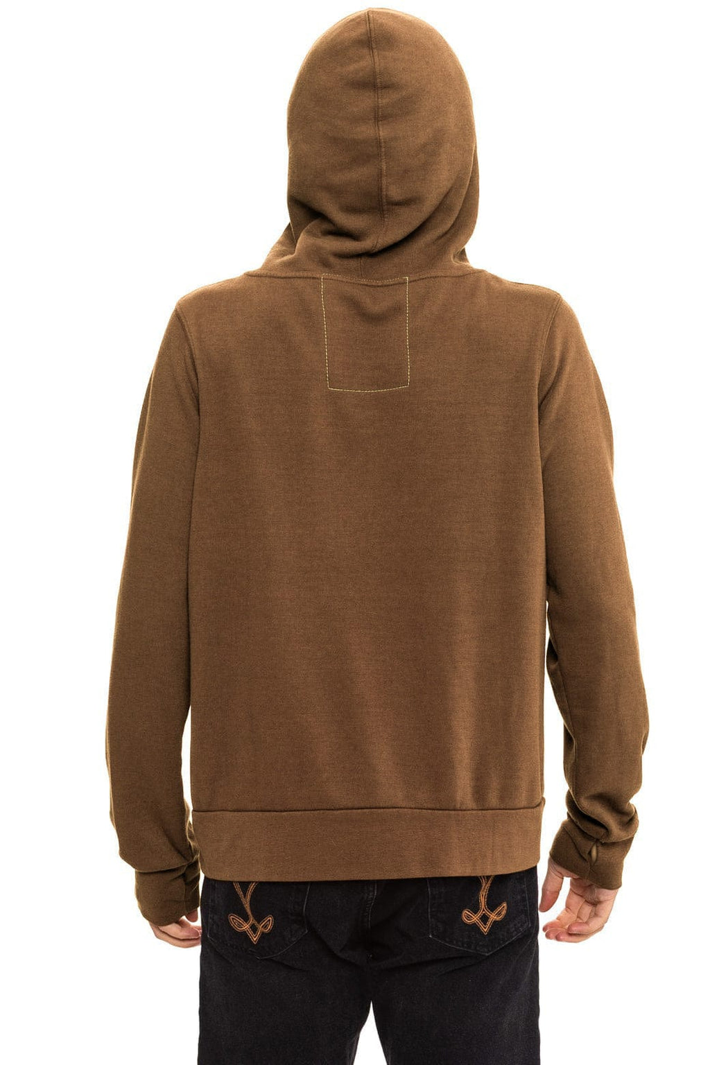 Retro NINJA PULLOVER HOODIE - CHOCOLATE