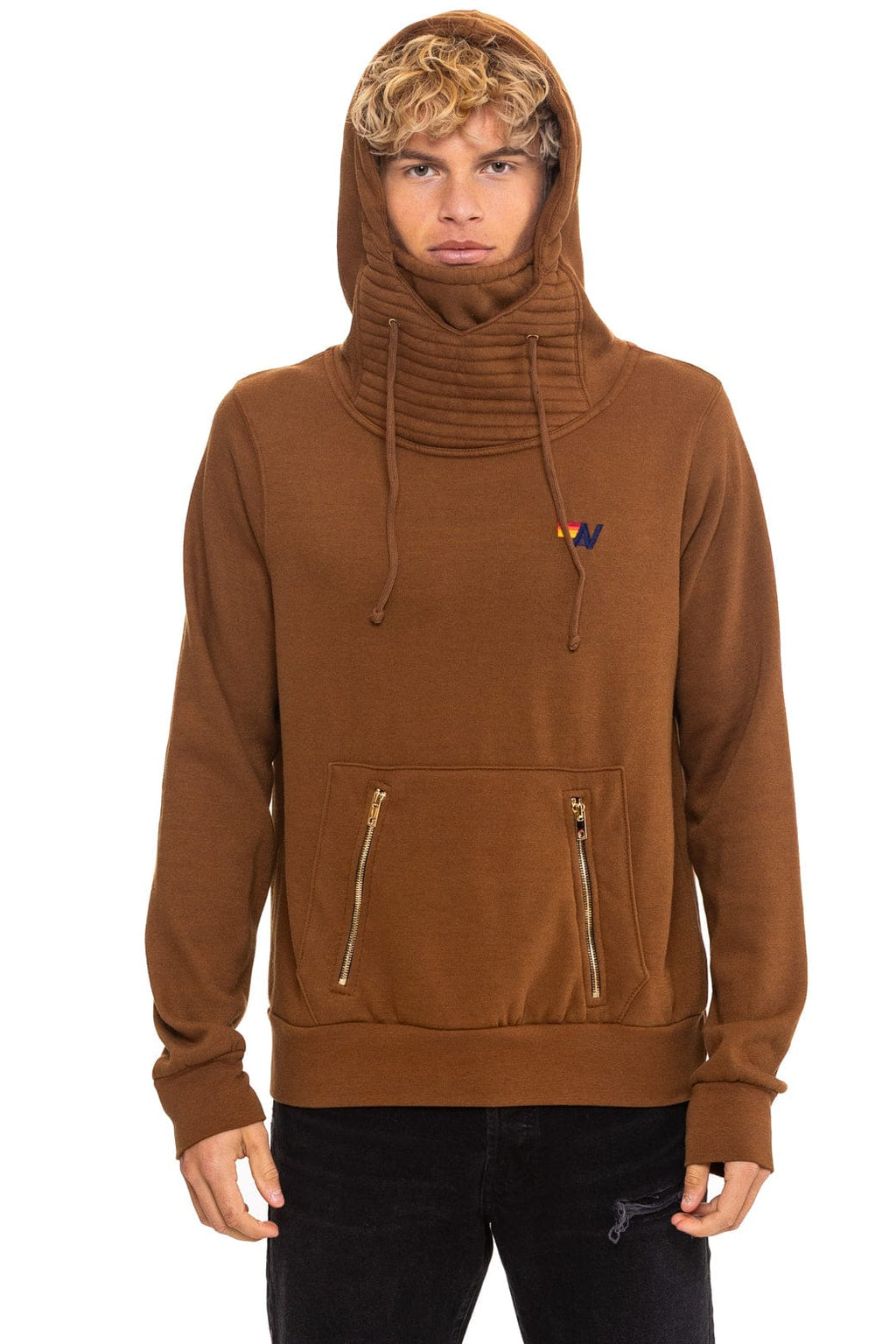 Retro NINJA PULLOVER HOODIE - CINNAMON