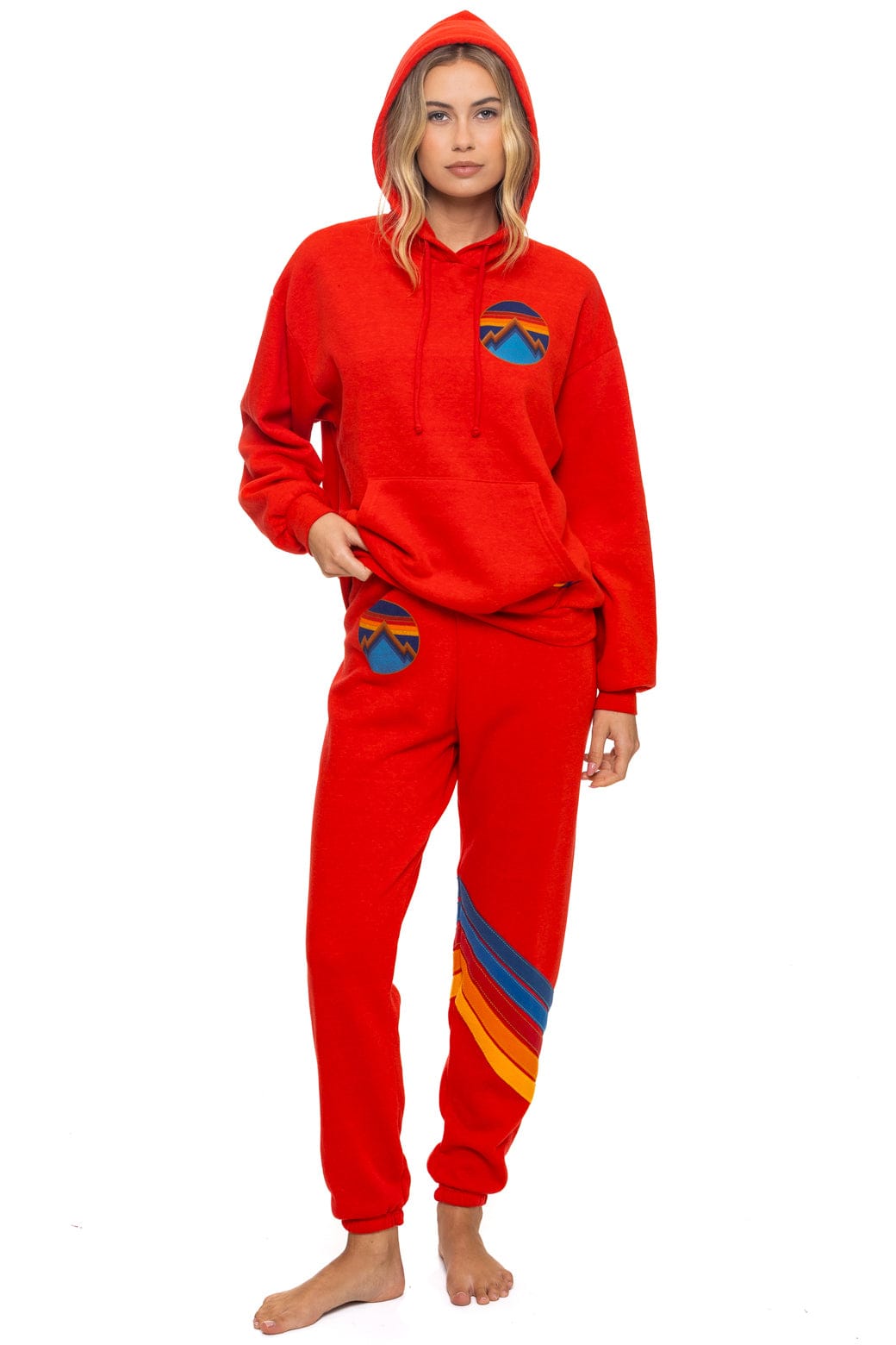 Retro ALL SEASONS RELAXED PULLOVER HOODIE - RED