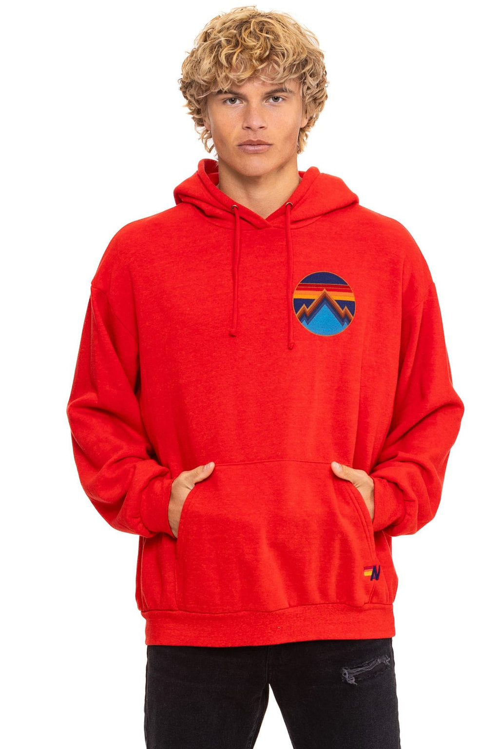 Retro ALL SEASONS RELAXED PULLOVER HOODIE - RED
